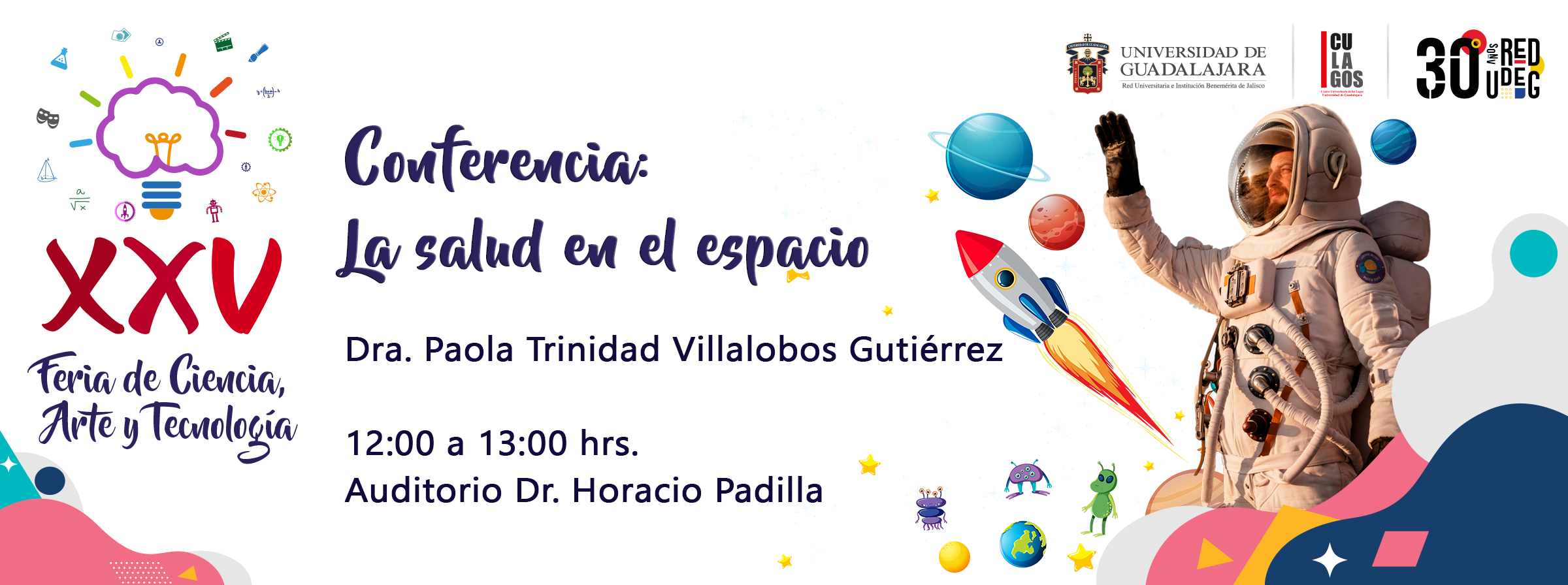 Banner - Conferencia: La salud en el espacio