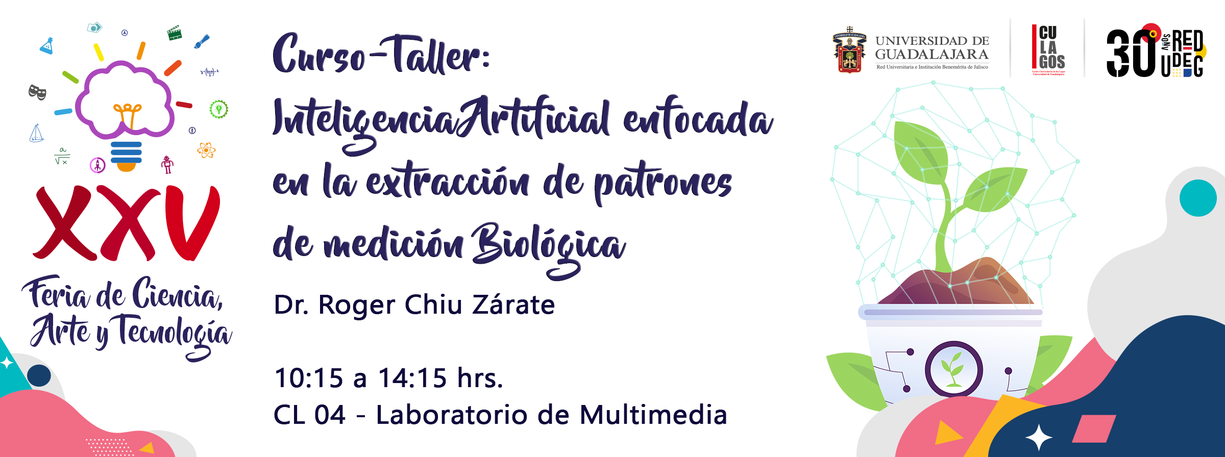 Banner - Curso-Taller: Inteligencia Artificial enfocada en la extracción de patrones de medición Biológica