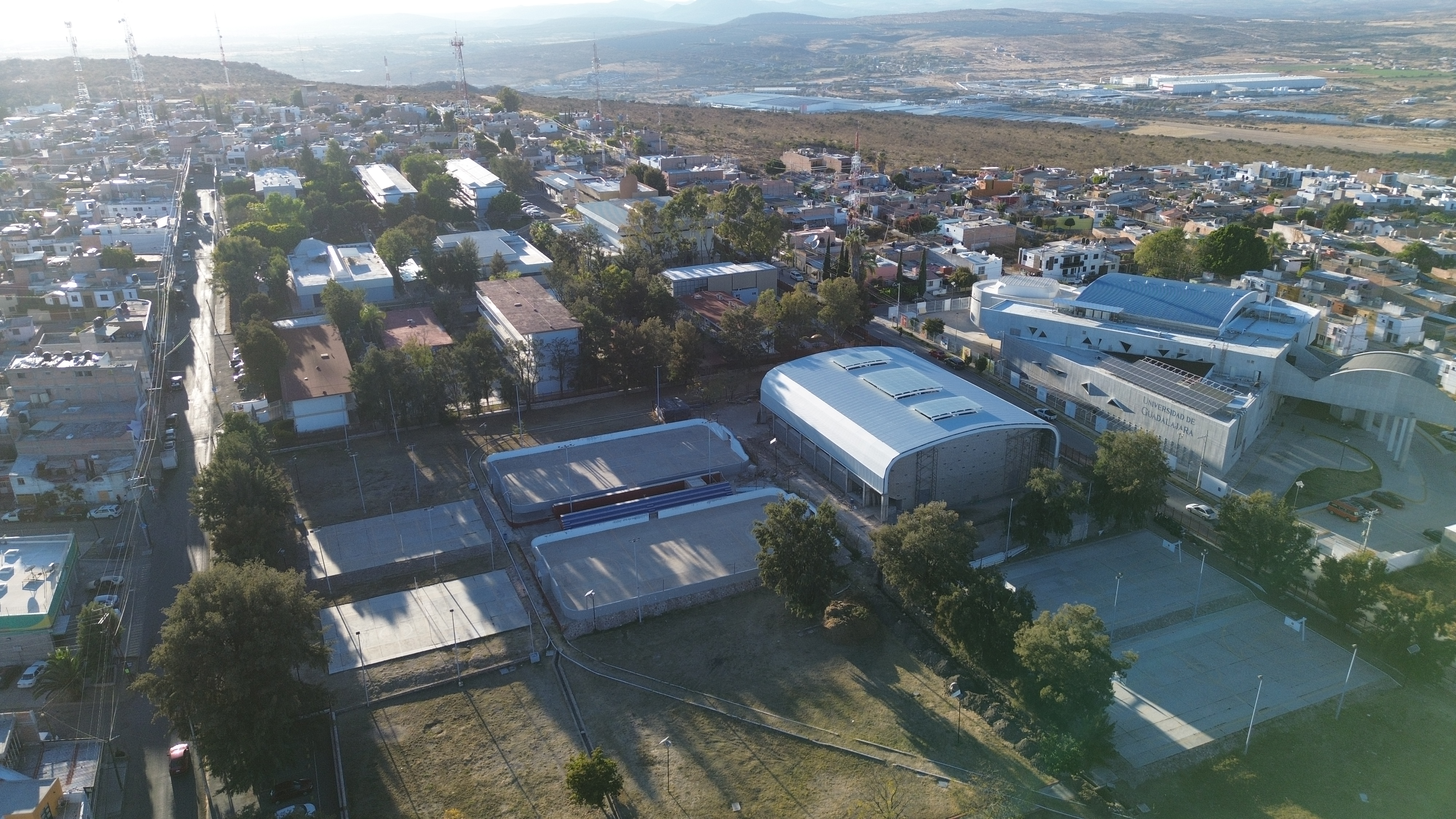 Vista aerea de Unidad deportiva