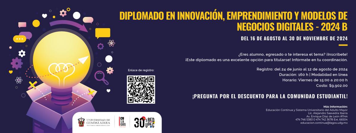 Banner - Diplomado en Innovación, Emprendimiento y Modelos de Negocio Digitales