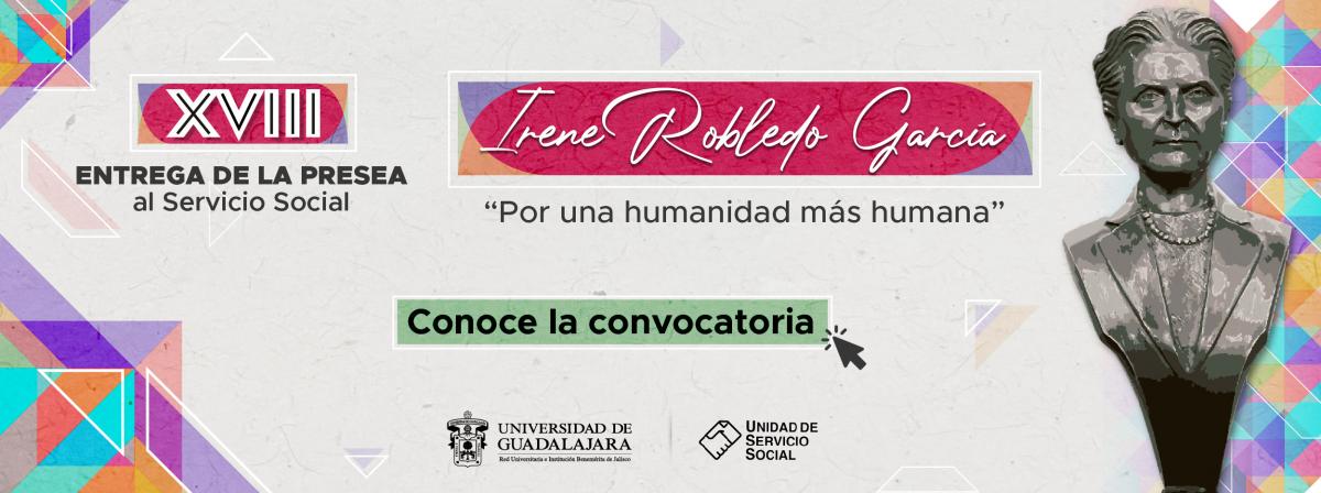 Banner XVIII Entrega de la Presea Irene Robledo