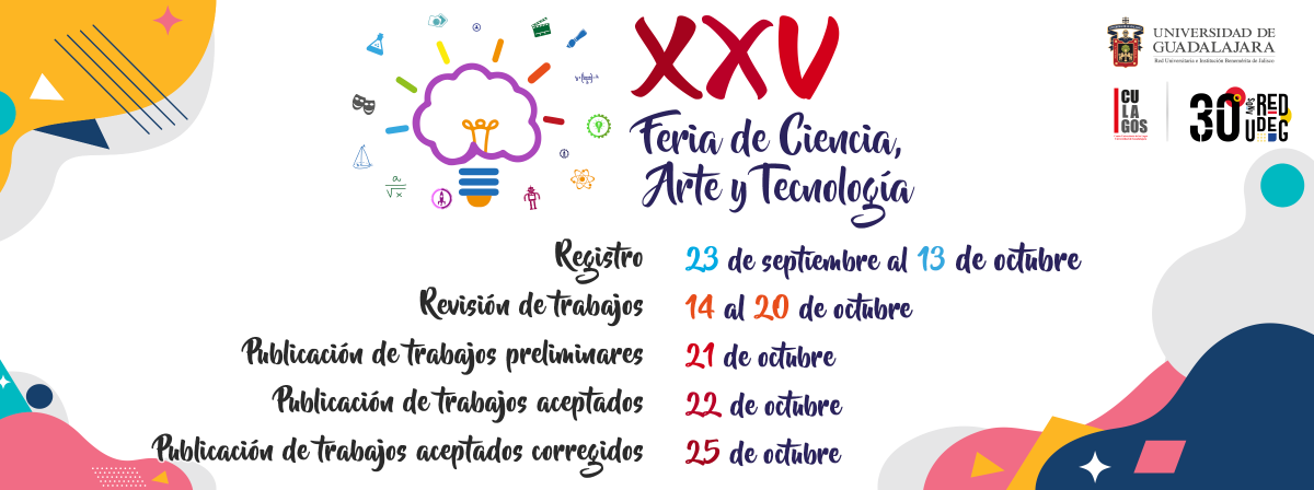 Banner - Fechas XXV Feria de Ciencia, Arte y Tecnología