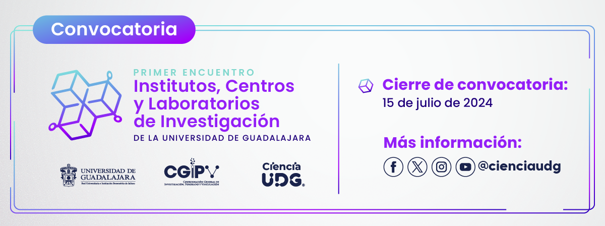 Banner - Primer Encuentro de los Institutos, Centros y Laboratorios de Investigación de la Universidad de Guadalajara